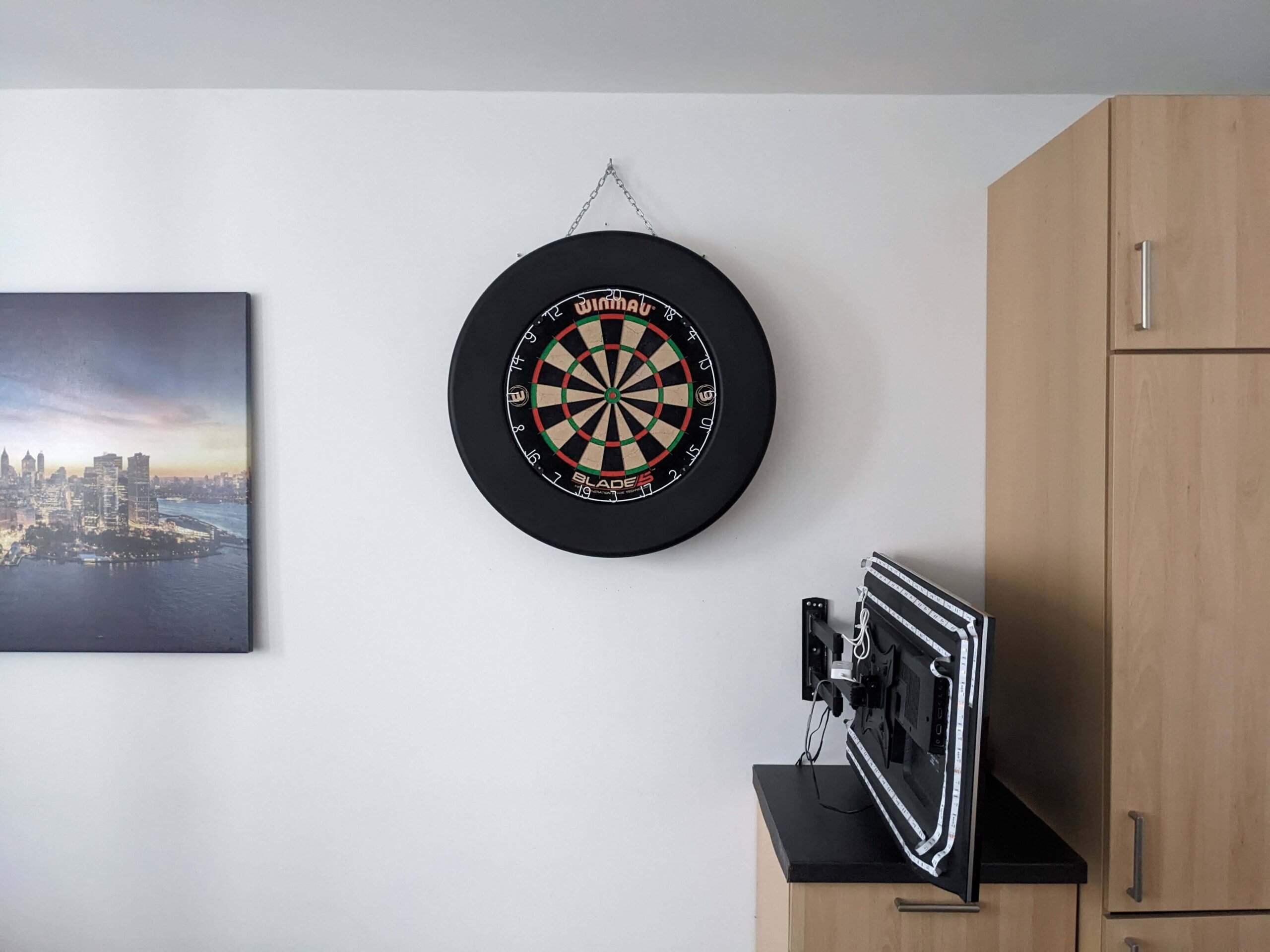 dartscheibe in der mietwohnung