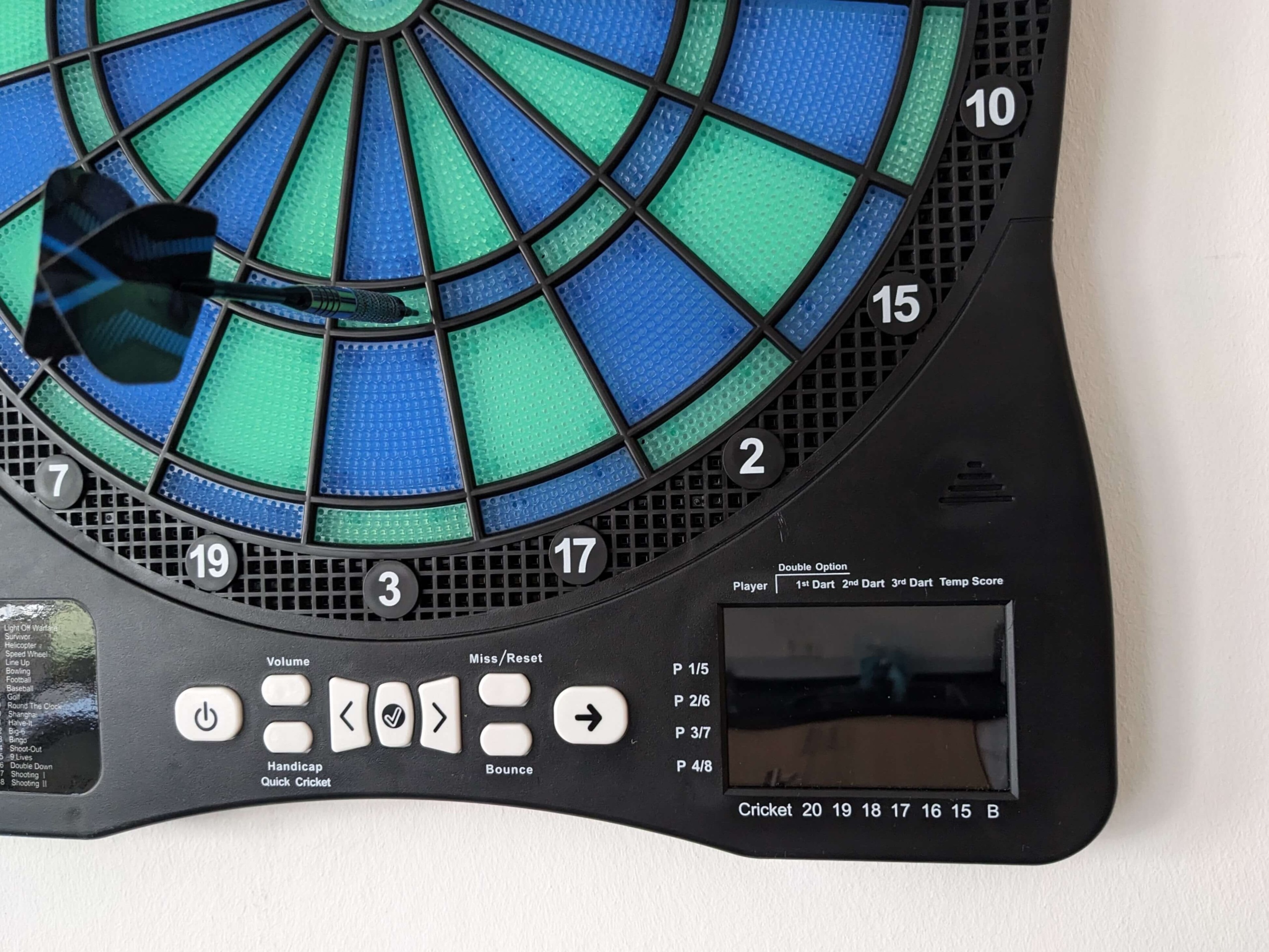 elektronische dartscheibe reagiert nicht